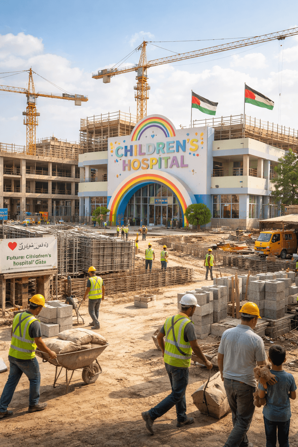 A children's hospital being built